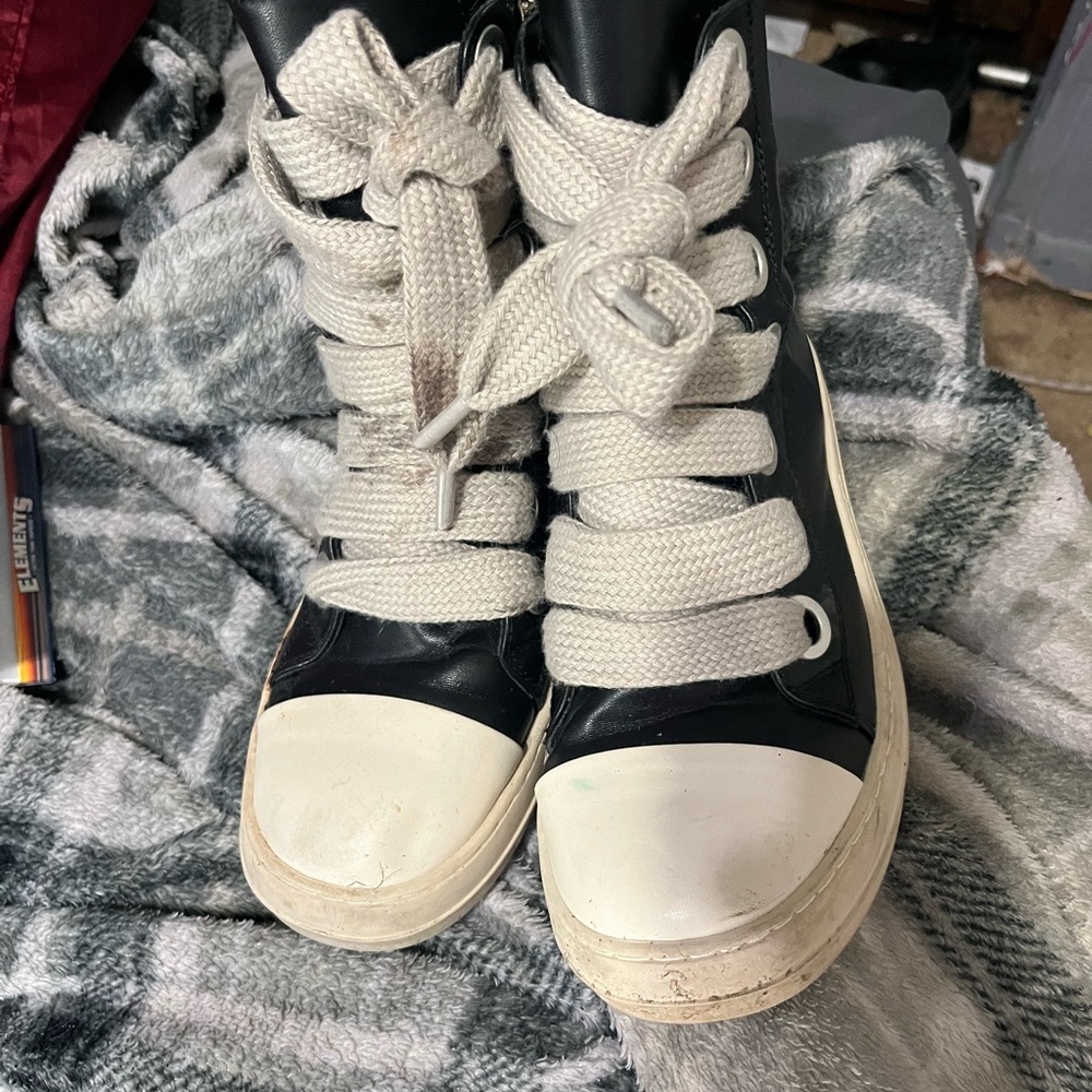 Rick Owen’s jumbo lace high tops